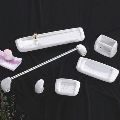 Factory Supply Sanitary Bath 6 PCS White Modern Ceramic Bathroom Fittings Set Accessories