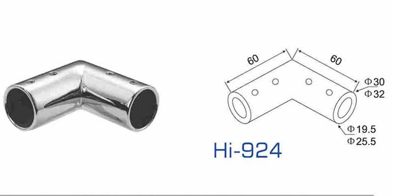 Hi-924 Brass Shower Pipe Bar Connect Fittings Glass Clamp 19/22/25mm Pipe Tube Connector