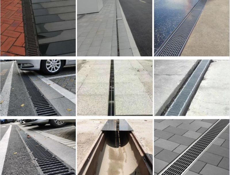 Polymer Concrete Drainage Ditch Stainless Steel Grating Drainage Channel Cover