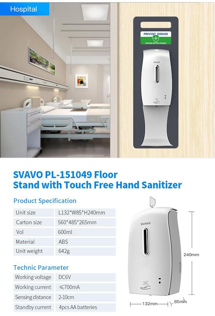 Svavo Generous Automatic Alcohol Spray Dispenser Hand Sanitizer Dispenser for Shopping Mall