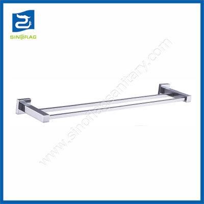 Hotel Bathroom Square Design Wall Mounted Stainless Steel Towel Bar