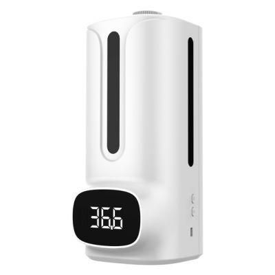 2 in 1 Hand Sanitizing Soap Dispenser with Thermometer Instant Temperature Read 1200ml Capacity