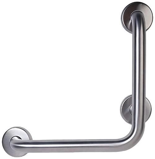 L-Shaped Grab Rail Stainless Steel Safety Disabled Grab Bar for Bathtubs and Shower