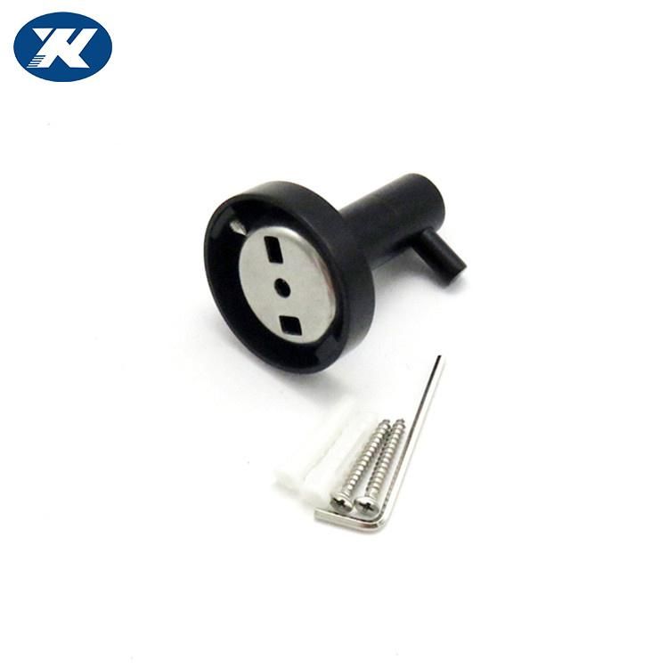 Matte Black Towel Hook Stainless Steel Rustproof Bathroom Towel Single Coat Hook