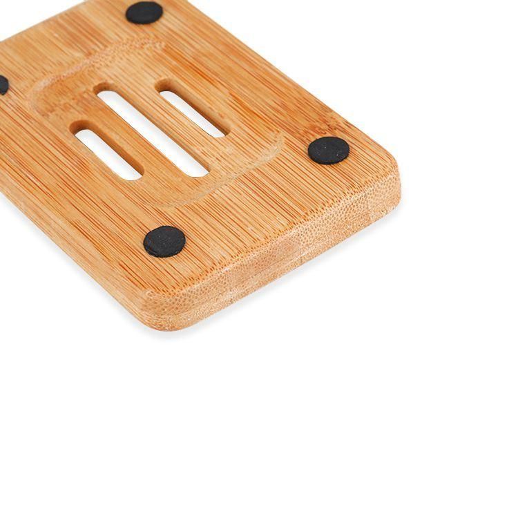 Natural Bamboo Wooden Shower Soap Dish Shower Case Holder