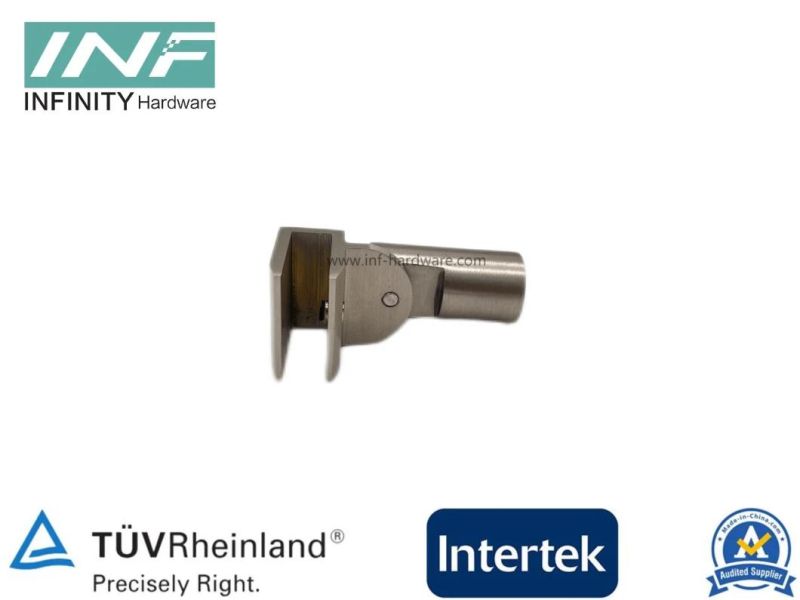 Brass Tube to Glass Fixed Panel Shower Connector for Glass Fitting with Movable Function and Glass Clamp