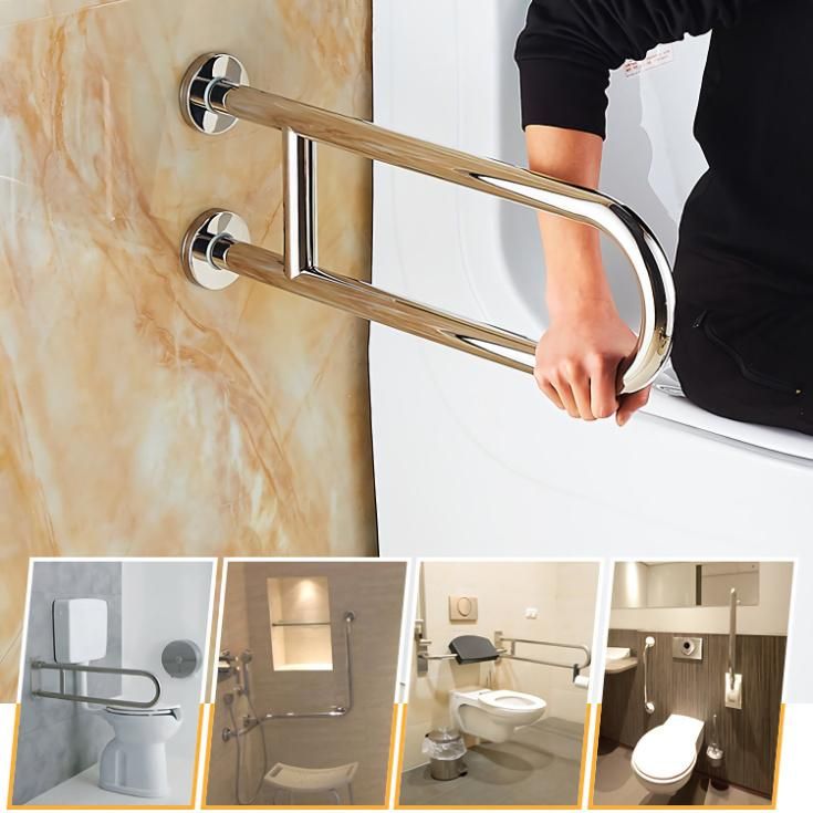 Stainless Steel 304 U-Shape Grab Bar for Disabled