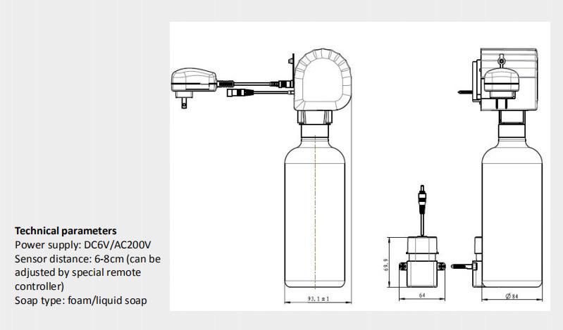 Automatic Foam Soap Dispenser with Adjustable Soap Volume