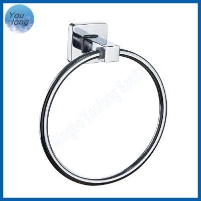 Bathroom Hardware Wall Mounted Towel Holder Stainless Steel Single Towel Ring