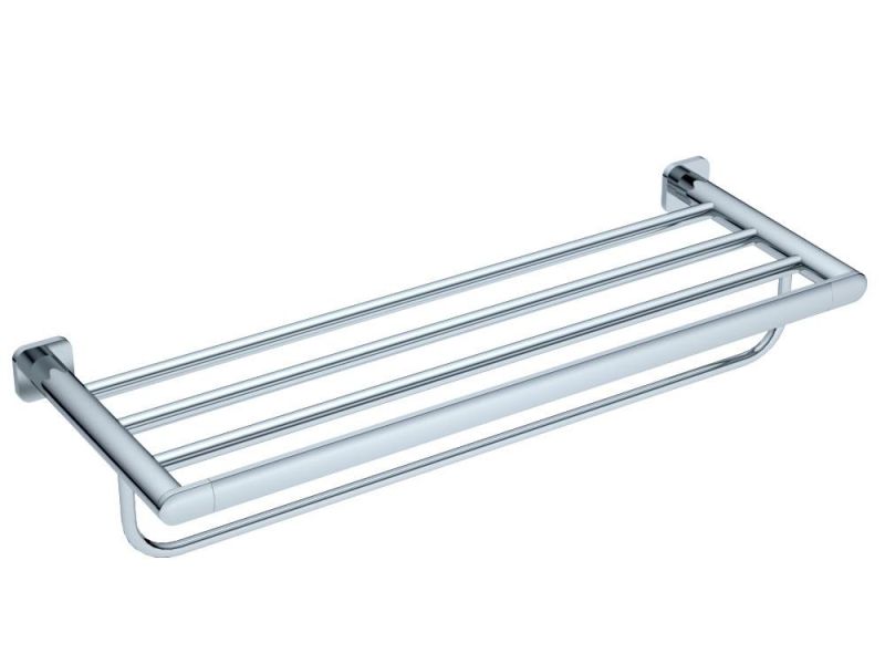 Square Design Towel Rail Solid Brass Bathroom Accessories 60cm 23.6" Single Towel Bar