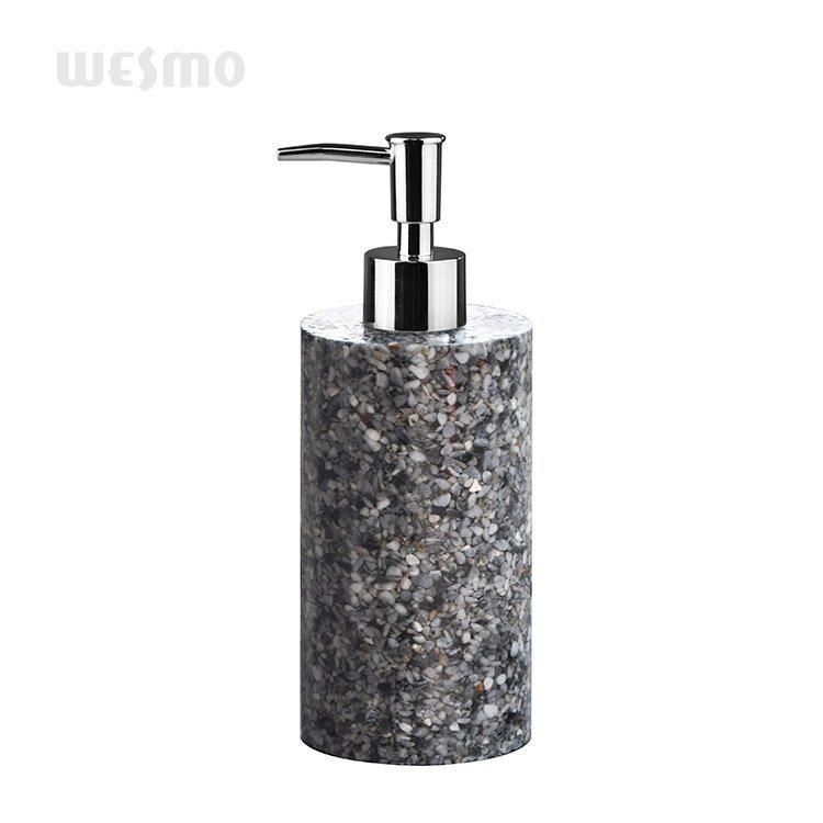 Factory Made Sandstone Resin Bathroom Accessories Manual Soap Dispenser