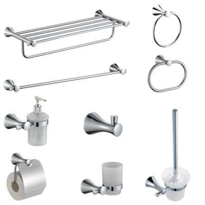 Europe Simple Chrome Polish Towel Rack Glass Shelf Paper Roll Holder Tumbler Holder Bathroom Sanitary Fittings Names