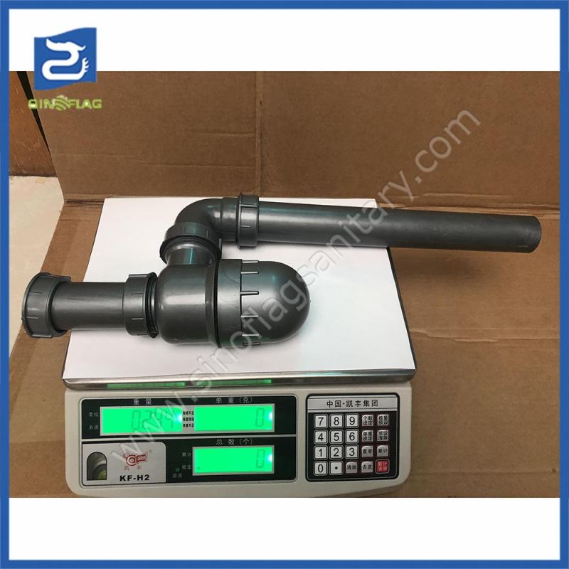 113mm Stainless Drainer Pipe Sink Strainer with Elbow Outlet Pipe