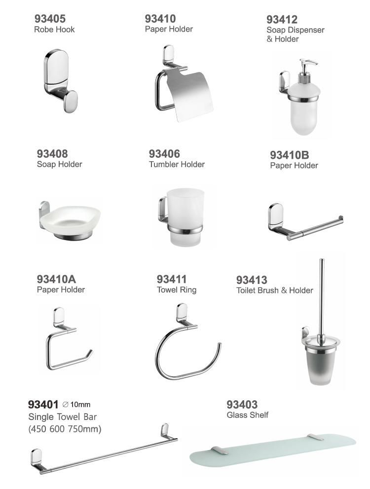 Bathroom Accessory Sets Towel Rack Bathroom Hardware Tissue Holder Cheap Sample Available Chrome Hotel Washroom Toilet Accessories 6 Piece Bathroom Accessories