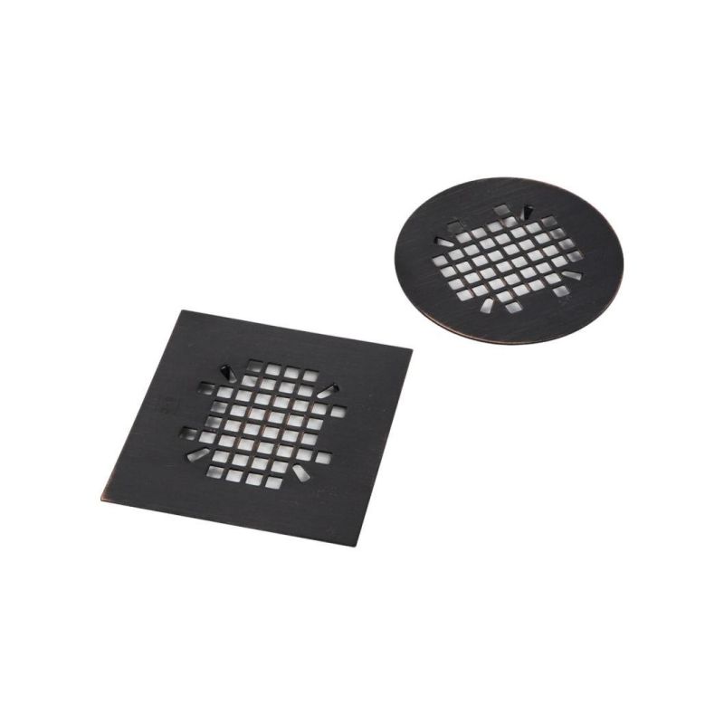 Stainless Steel 304 Orb Surface 4 Inch Square Shower Drain