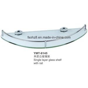 Oval Round Stainless Steel Bathroom Glass Shelf Rack (YMT-81)