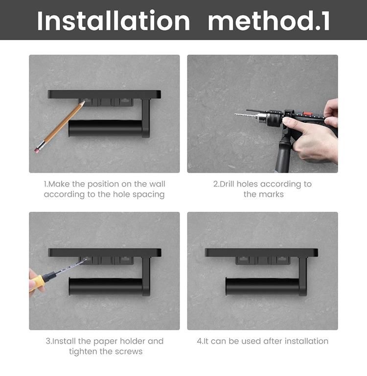 Saige Hot Sale ABS Plastic Wall Mounted Roll Paper Holder