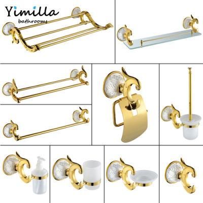 Luxury Golden Accessories Bathroom Brass Accessory