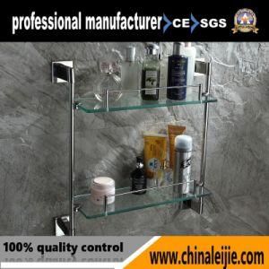 Durable Stainless Steel 304 Double Glass Shelves Bathroom Fitting