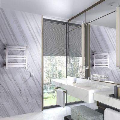 Bathroom Wall Mounted Bath Towel Heater Plug-in Square 6 Bars Drying Rack Stainless Steel Electric Heated Towel Rack