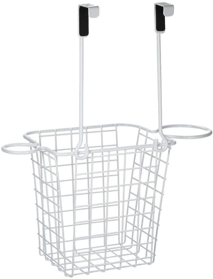 Multi-Functional Overdoor Punch Free Accessories Storage Metal Wire Hair Dryer Holder Metal Storage Basket