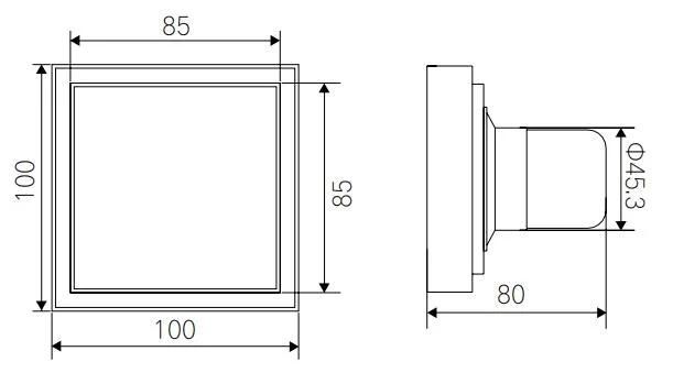 Pd-3668s Bathroom Accessories 100mm*100mm Stainless Steel Floor Drain