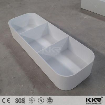 Kkr Customized Bathroom White Solid Surface Bathroom Shelf