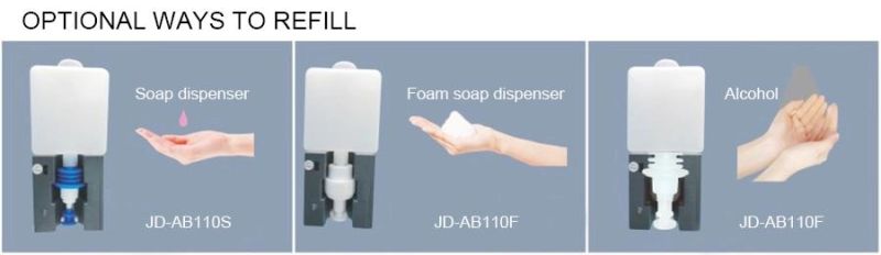 Hot Public Use Bathroom Large Capacity Plastic Touchless Automatic Sensor Soap Dispenser