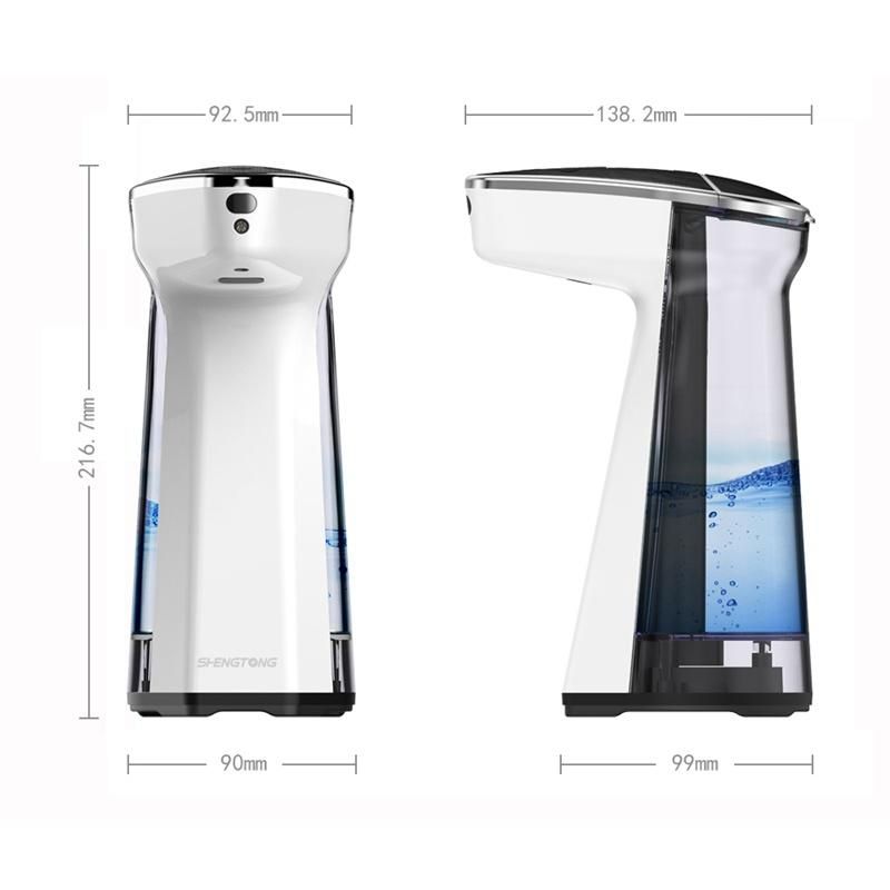 Big LCD Design 480ml Sensor Rapid Automatic Foam Style Hand Sanitizer Soap Dispenser with Temperature Measurement Function