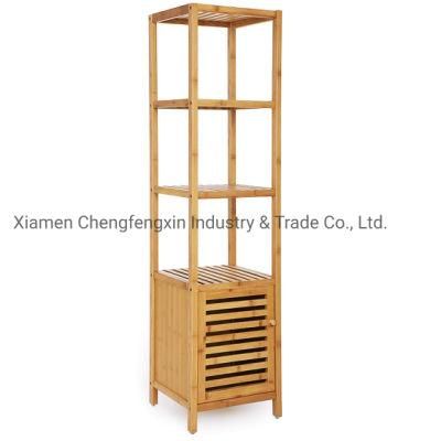 Bamboo Wood Bathroom Storage Rack Holder