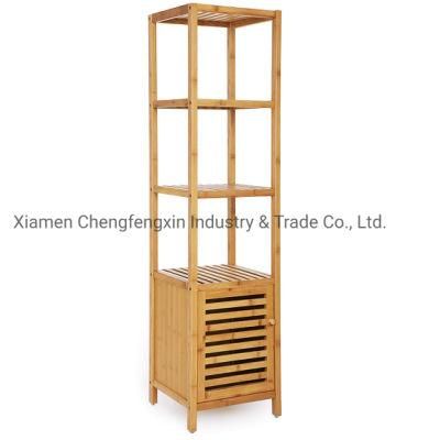 Bamboo Wood Bathroom Storage Rack Holder