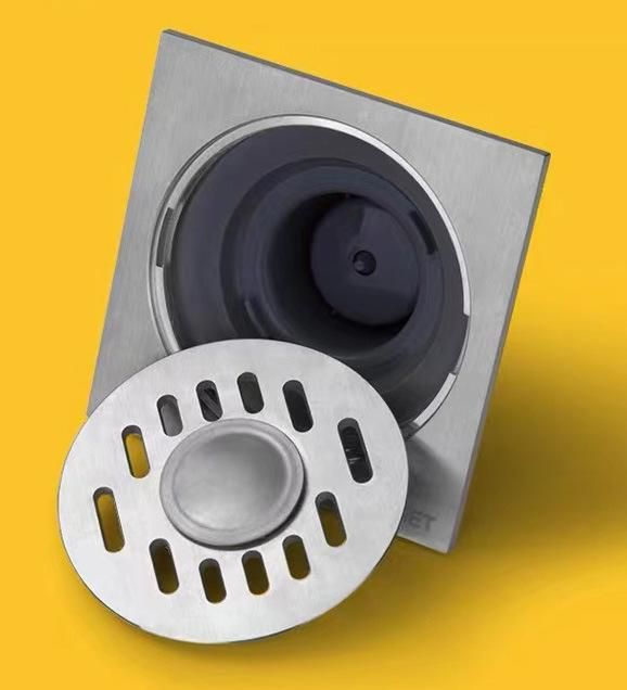 304 Stainless Steel Manufacturer Kitchen Toilet Bathroom Accessory Sanitary Hardware Stainless Steel Square Floor Drain