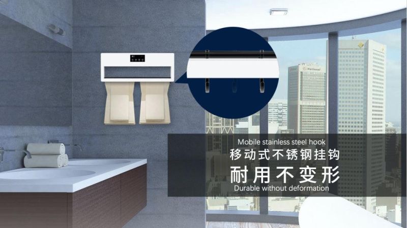 APP Control Ultraviolet Sterilize Hot Air Heating Touch Key Easy Installation Towel Drying Rack
