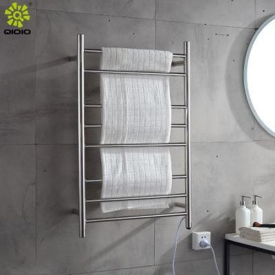 304 Stainless Steel Hotel Bathroom Wall Mount Heated Towel Rack