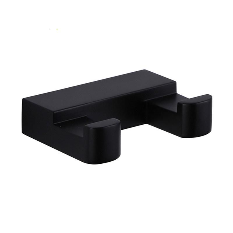 Single Towel Bar Matte Black Electro Plated Contemporar Style Bathroom Accessories