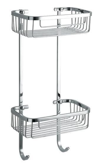 Stainless Steel Bathroom Shower Corner Rack Wall Mounted Satin Shower Shelf