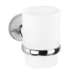 Zinc Alloy Chrome Wall Mounted Round Tumbler Holder (frost cup)