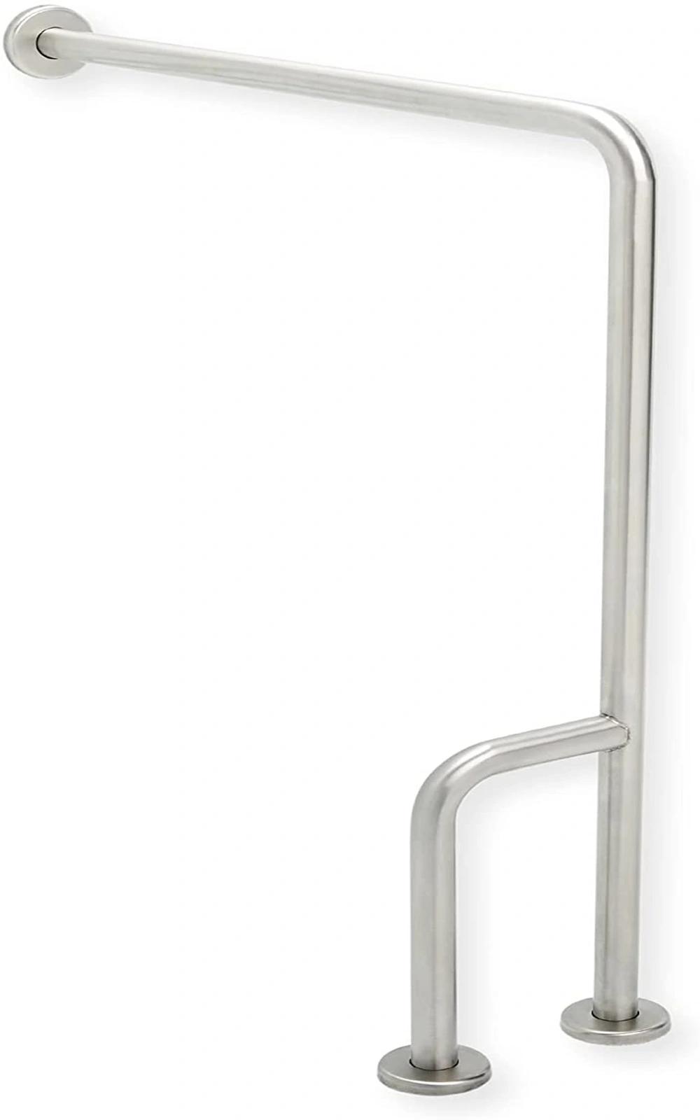 Stainless Steel 304 Floor Grab Bar with Outrigger for Elderly Disabled