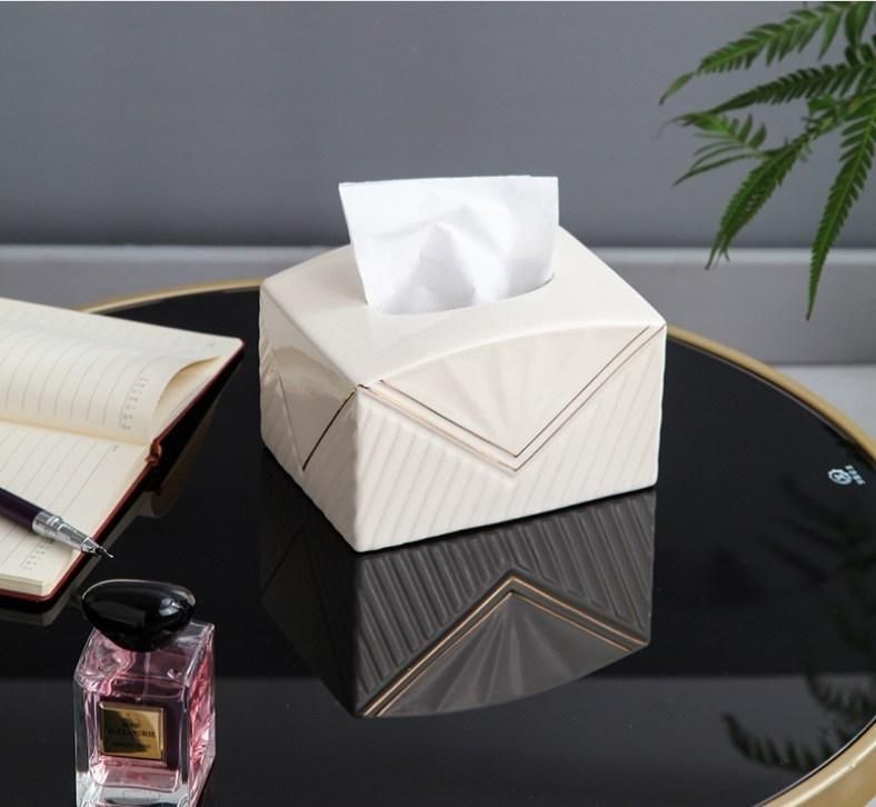 High Grade Ceramic Tissue Box, Home Furnishings, Fashion Storage Box Hotel Special Tissue Box