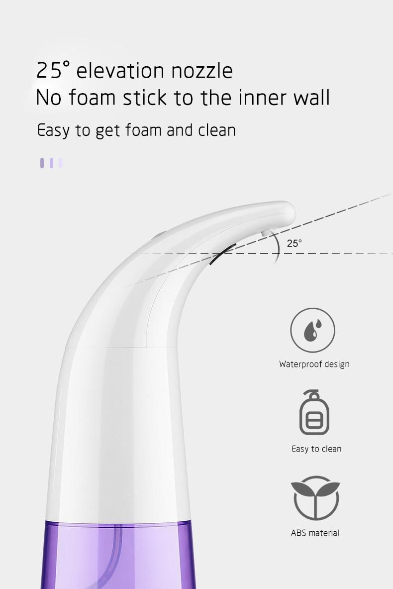 250ml Automatic Infrared Sensor Foam/ Liquid Soap/Hand Sanitizer Dispenser Desk Mounted Home Office Restroom