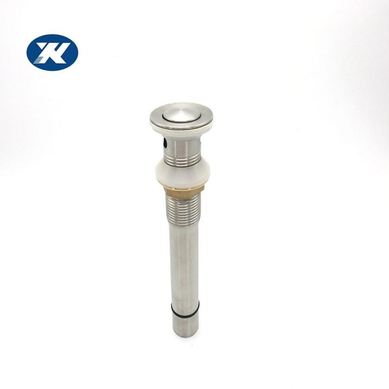 Stopper Sink Pop up Water Waste Brass Drain Pump Washbasin Faucet Drain with Overflow