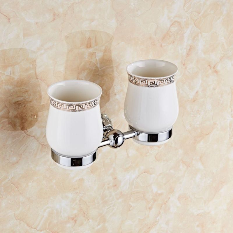 Beautiful Crystal Tumbler Holders in Bathroom