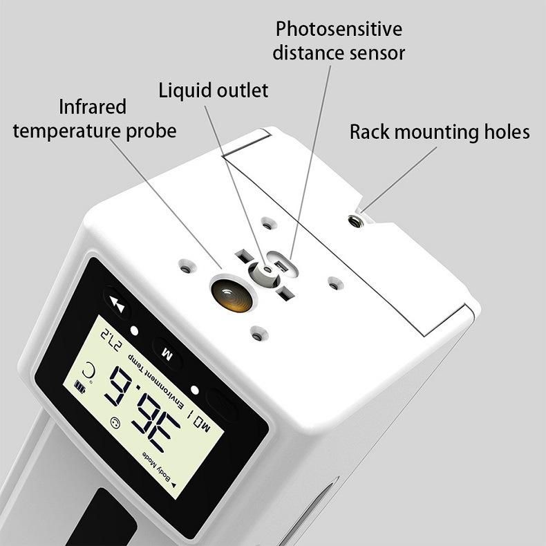 1000ml Soap Dispenser Thermometer Hand Liquid Touchless Sensor Dispenser