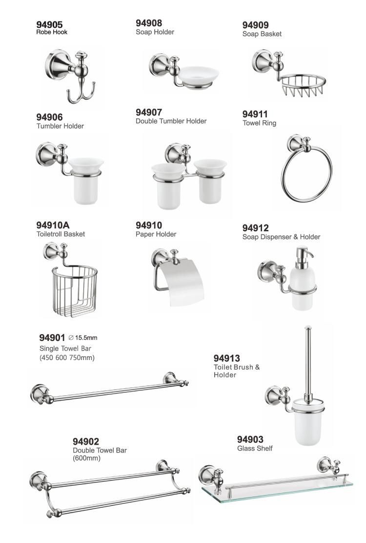 Bathroom Accessory Sets Towel Rack Corner Shower Cadd Tissue Holder Cheap Sample Available Chrome Hotel Washroom Toilet Accessories 6 Piece Bathroom Accessories