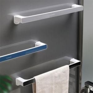 No Punch Bathroom Kitchen Accessories Towel Rail Bar Hanger Rack