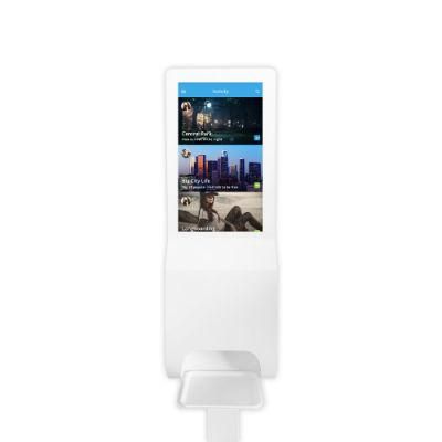 21.5 Inch Stand Alone Uline Touchless Digital Signage Hand Pump Sanitizer Dispenser