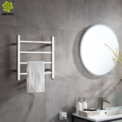 304 Stainless Steel Bathroom Square Four Bars Electric Drying Towel Rack
