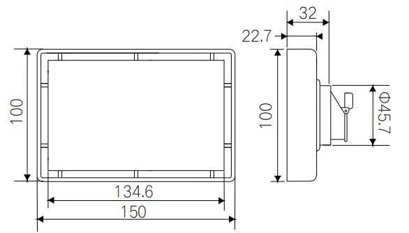 Pd-34282 Bathroom Accessories 150mm*100mm Stainless Steel Floor Drain