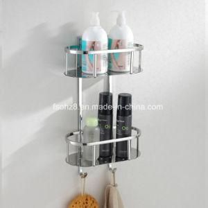 Hot Sale Stainless Steel Double Shampoo Hanger Bathroom Basket (6613)