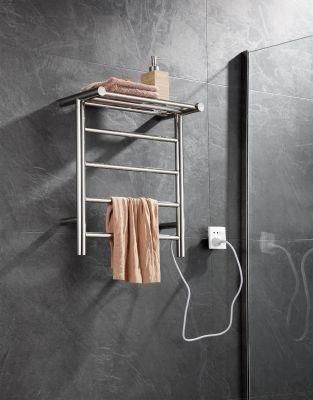 Heated Towel Rack, Stainless Steel Electric Towel Warmer Wall-Mounted for Bathroom